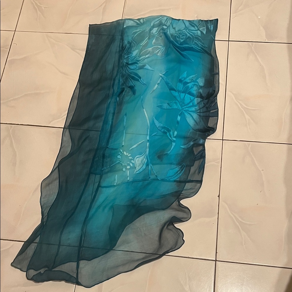 Elegant Teal Swim Scarf